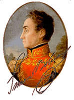 Simon Bolivar with well formed nose
