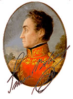 Simon Bolivar con nariz perfilada